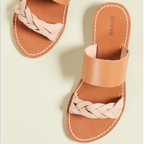 Soludos Shoes - Soludos • Leather suede braided sandals 7.5
